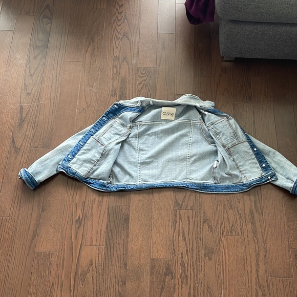 Warehouse One short, distressed jean jacket. - Picture 2 of 2